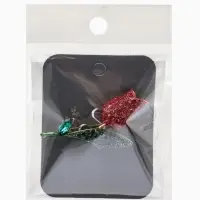 Брошь &laquo;Цветок&raquo; тюльпан, стразы, цвет красно-зелёный в золоте