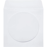 Конверт Белый CD декстрин 125х125 окно d100мм 25шт/уп/4573