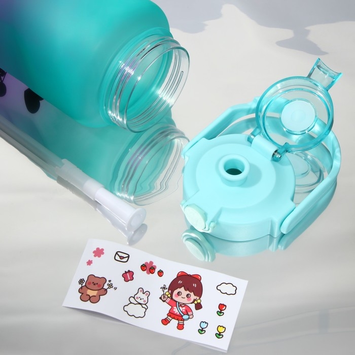 Бутылка для воды с наклейками «Спорт», 2,25 л Бутылка для воды с наклейками «Спорт», 2,25 л