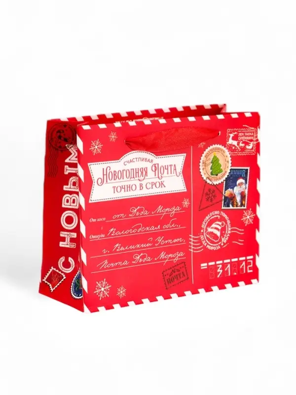 Пакет ламинированный подарочный «С Новым годом», S 12×15×5.5 см Пакет ламинированный подарочный «С Новым годом», S 12×15×5.5 см