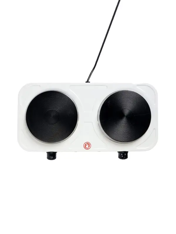 Плитка электрическая LHP-005, 2 конфорки, 2000 Вт, нагреватель диск, белая