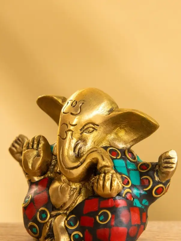 Сувенир «Ганеша», 6.5×4×5 см, латунь