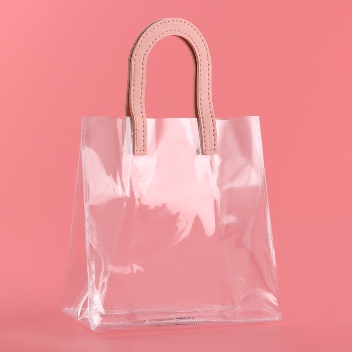 Пакет подарочный из ПВХ, розовый, 20 х 18 х 10 см Пакет подарочный из ПВХ, розовый, 20 х 18 х 10 см