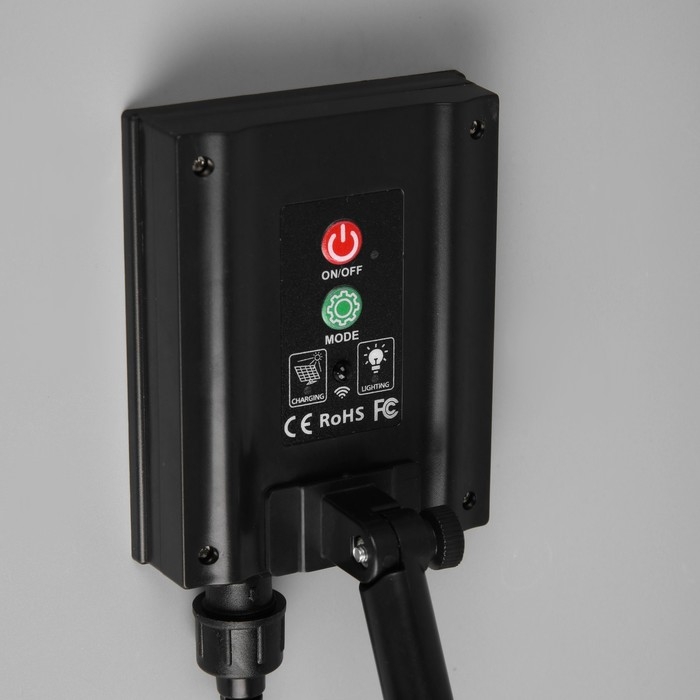 Гирлянда «Нить» 5.4 м с насадками «Диско-шары», IP44, тёмная нить, 10 LED, свечение красное/тёплое белое, солнечная батарея