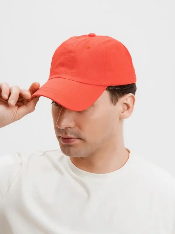 Кепка однотонная MINAKU, оранжевая, размер 58