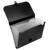 Папка-портфель А4, 12 отделений, 600 мкм, ErichKrause Matt Classic, до 350 листов, чёрная