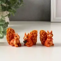 Фигурка полистоун &laquo;Белочка с пушистым хвостиком&raquo;, 5&times;3&times;4.5 см, МИКС