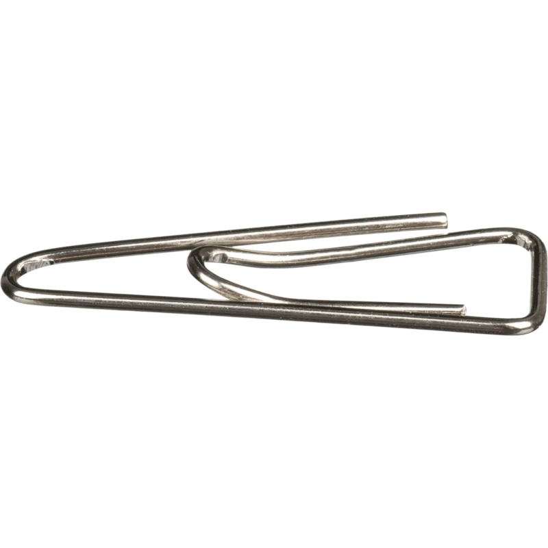 Скрепки КОМУС с отгибом,никелированные,25 мм,треугольные,100 шт/уп