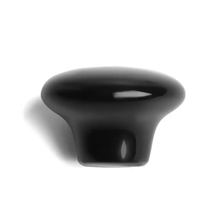 Ручка-кнопка BOWL Ceramics 002, d=38, керамическая, черная Ручка-кнопка BOWL Ceramics 002, d=38, керамическая, черная