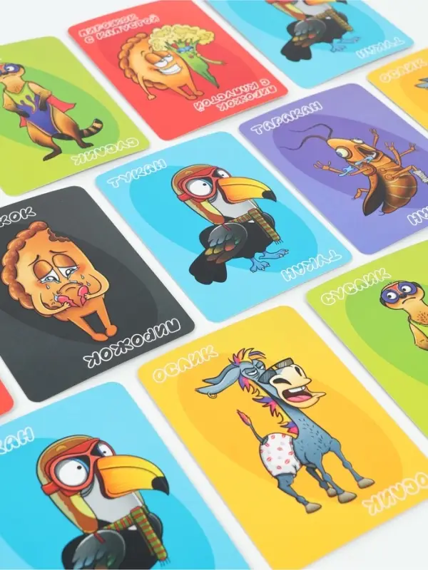 Настольная игра &laquo;Ослик, суслик, таракан, пирожок, тукан&raquo;, 3-6 игроков, 14+