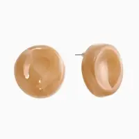 Серьги пластик &laquo;Леденец&raquo;, d=2 см, с разводами белыми, коричневые