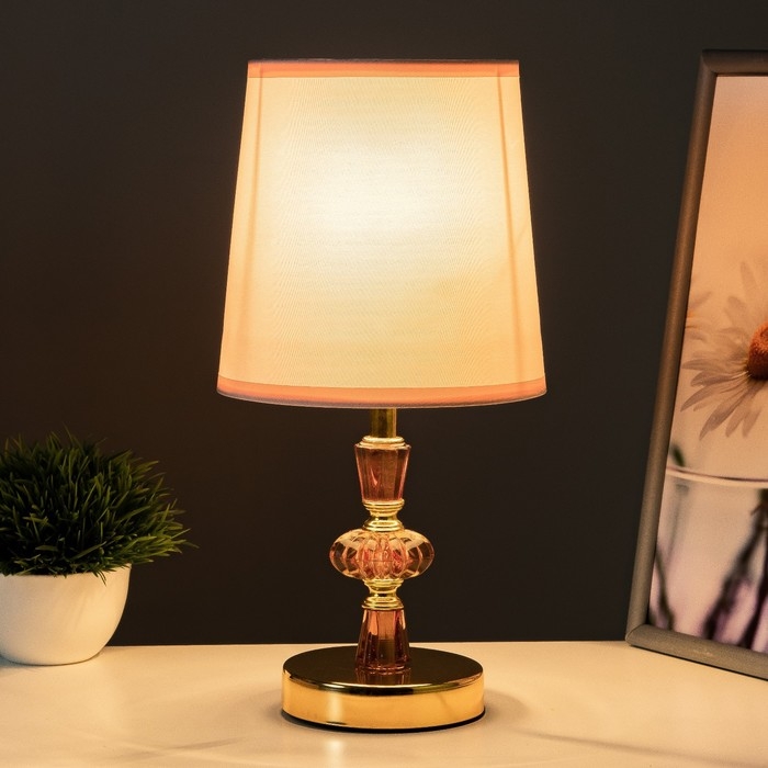 Настольная лампа Настольная лампа "Вирсавия" Е14 40Вт золото 22,5х22,5х28 см RISALUX