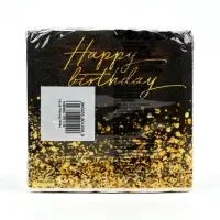 Салфетки бумажные однослойные &laquo;Happy Birthday&raquo;, 24х24 см, 50 шт