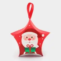 Подарочная коробка игрушка на ёлку складная «Звезда подарок» 7×5.5×2 см