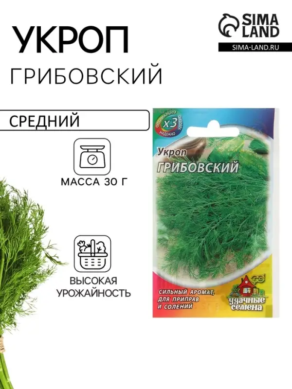 Семена укроп &laquo;Грибовский&raquo;, 2 г