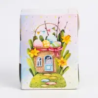 Коробка подарочная пасхальная с окном &laquo;Пасхальный домик&raquo;, 12.5&times;9.5&times;9.5 см