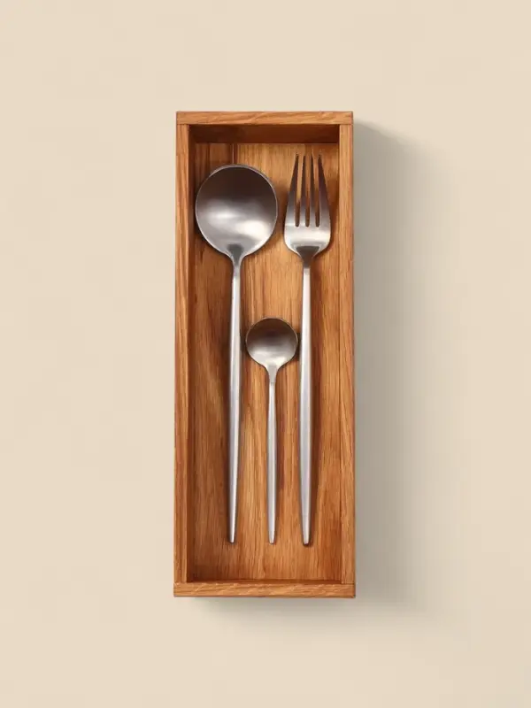 Лоток для столовых приборов и специй SL Home, 27&times;10&times;5 см, дуб