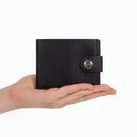 Портмоне мужское на магните, отдел для купюр, для карт, чёрное
