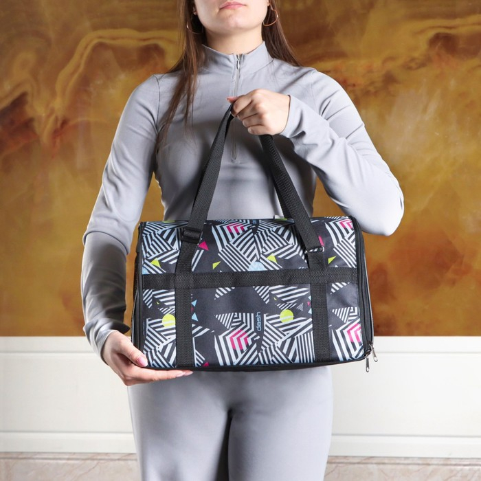 Сумка - переноска для животных, раскладная, нейлон, 39 х 23 х 25 см, микс расцветок Сумка - переноска для животных, раскладная, нейлон, 39 х 23 х 25 см, микс расцветок