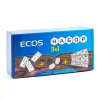 Настольные игры 3 в 1: лото, шашки, домино