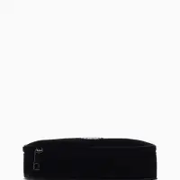 Косметичка-пенал на молнии, на подкладке, чёрная