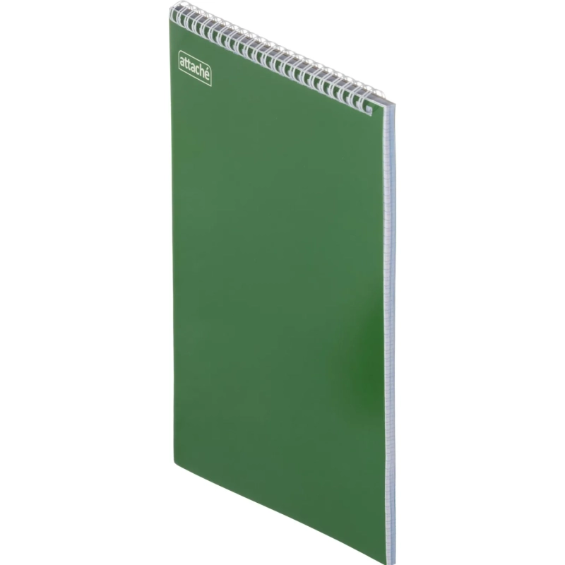 Блокнот на спирали А4 60л. ATTACHE,т.-зеленый, блок 60г, обложка 215г