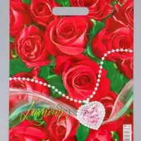 Пакет подарочный &laquo;L`amour&raquo;, полиэтиленовый с вырубной ручкой 30&times;40 см, 60 мкм