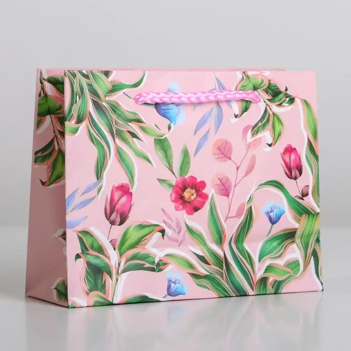 Пакет подарочный ламинированный, упаковка, «8 марта», S 12 х 15 х 5.5 см