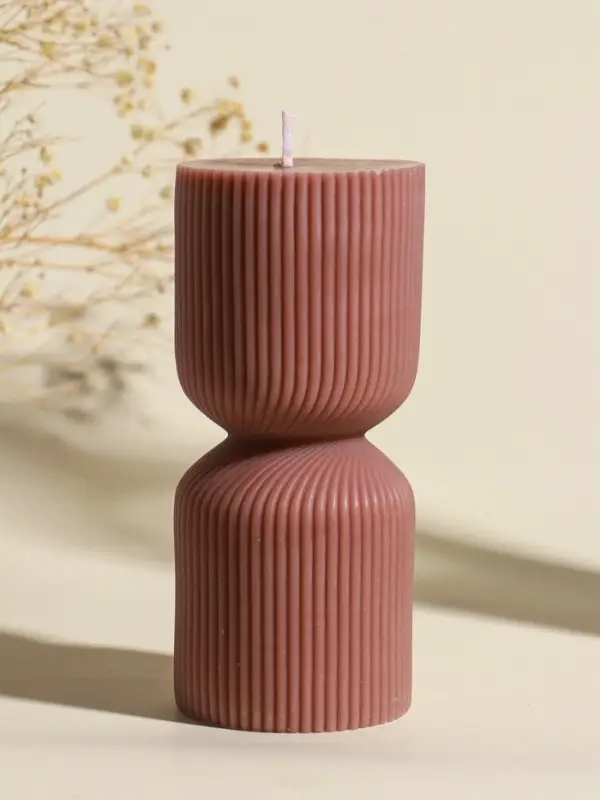 Свеча декоративная &laquo;Греция&raquo;, капучино, 6&times;6&times;14 см