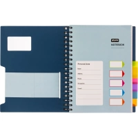 Бизнес-тетрадь B5,200л,кл,греб Attache Selection Office book синийметаллик