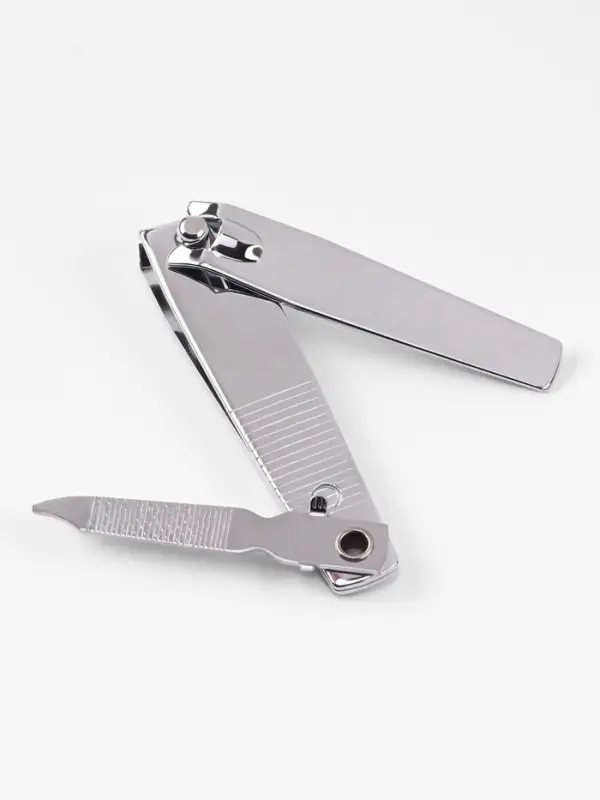 Кусачки книпсер маникюрные, с пилкой, 5.5 см, на блистере, с цепочкой