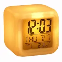 Часы - будильник LB-03, дата, температура, белый