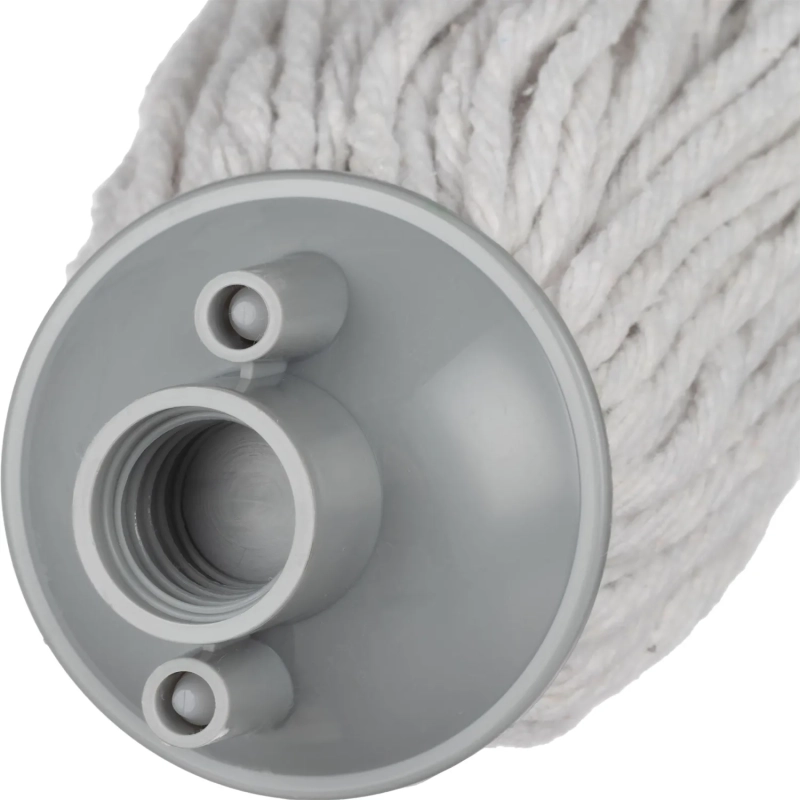 Швабра веревочная для пола 28x15 см,ПП,хлопок,метал,120cm;серый