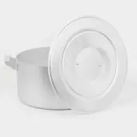 Кастрюля, 30 л, d=44 см, металлические ручки и крышка, листовой алюминий 2 мм, серебристая