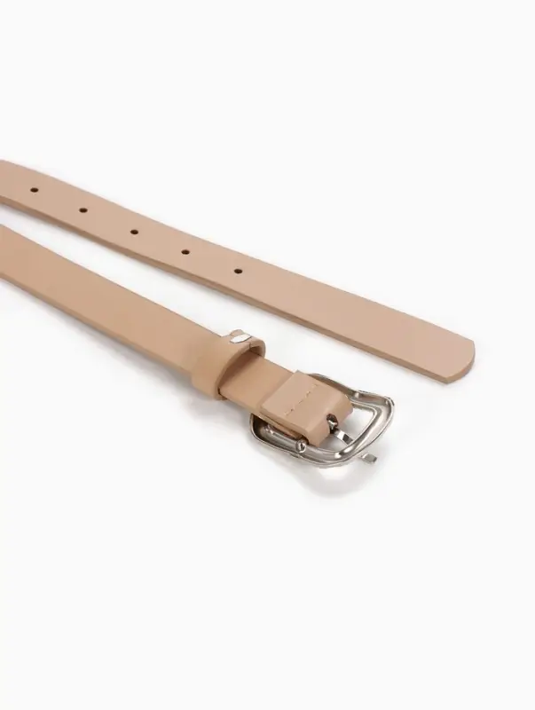 Ремень женский, металлическая пряжка, 2.3&times;105 см, бежевый