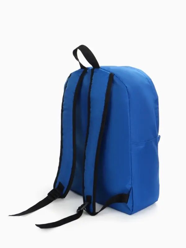 Рюкзак молодёжный на молнии, с карманом, однотонный, размер 29&times;12&times;39 см, синий