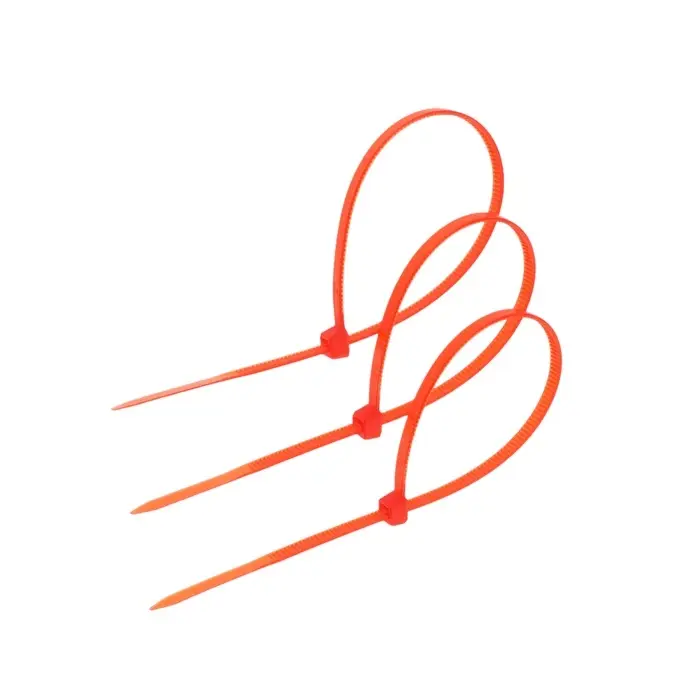 Хомут нейлоновый для стяжки, ТУНДРА, 3.6×200 мм, красный, 25 шт.