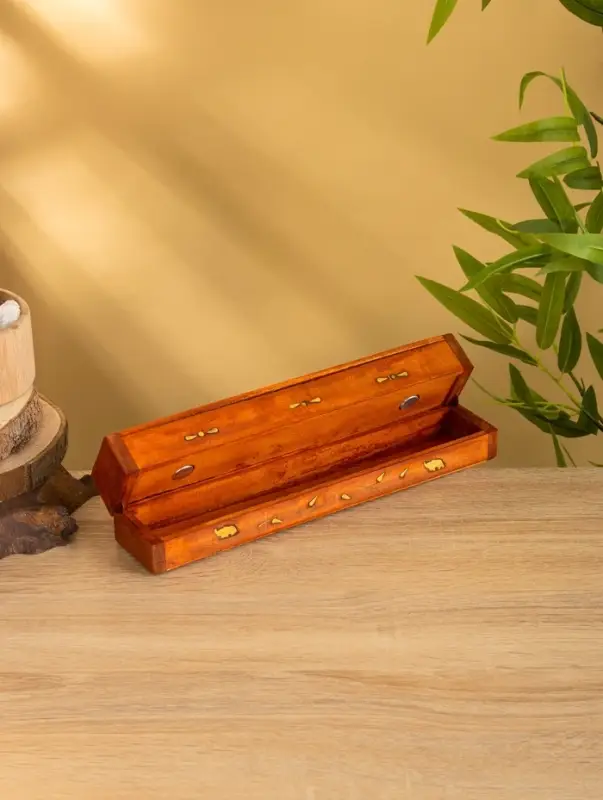 Пенал для благовония двойной с хранением, дерево шишам 30,5 см Пенал для благовония двойной с хранением, дерево шишам 30,5 см