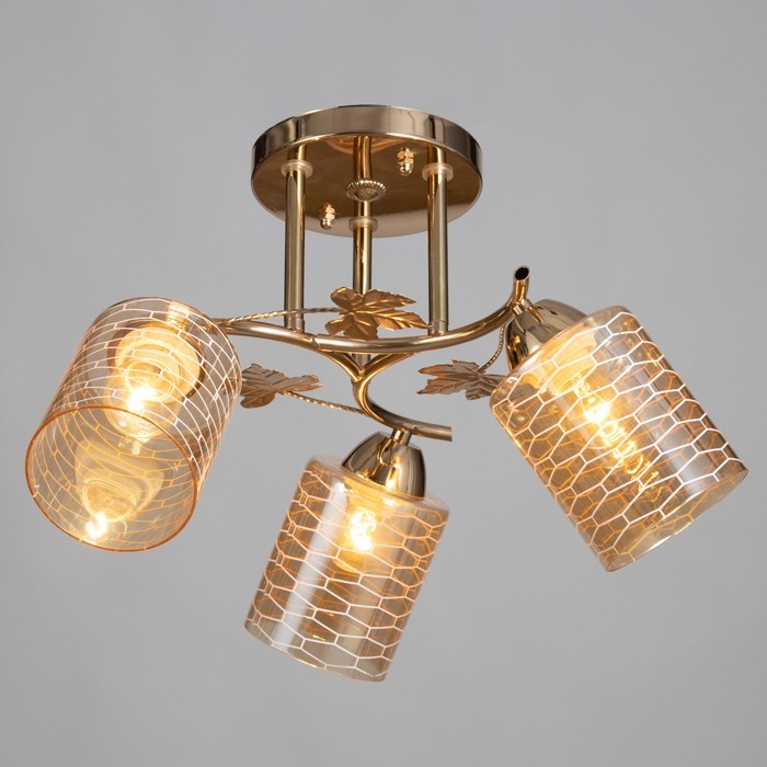 Люстра Люстра "Кейти" 3х60Вт Е27 Золото 48х48х28см