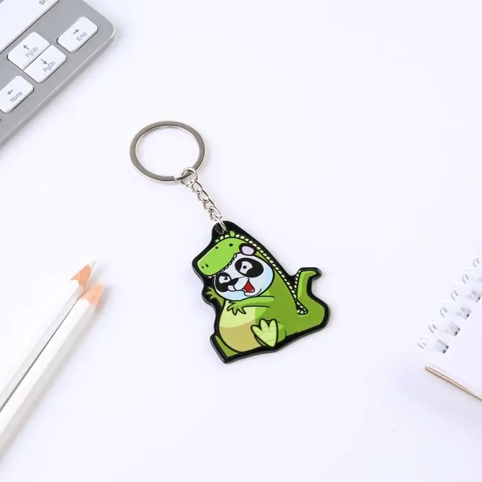 Брелок для ключей акриловый «Динозавр: Панда», 7 х 12,5 см Брелок для ключей акриловый «Динозавр: Панда», 7 х 12,5 см