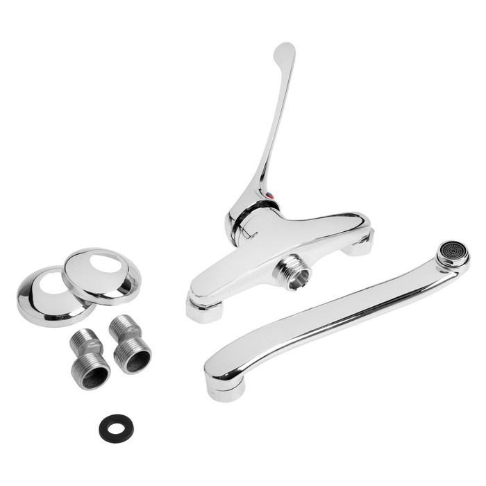 Смеситель для кухни ZEIN ZC2040, настенный, картридж керамика 35 мм, хром Смеситель для кухни ZEIN ZC2040, настенный, картридж керамика 35 мм, хром