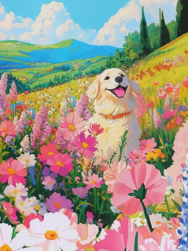 Пакет подарочный ламинированный "Поле цветов" 18 х 22,3 х 10 см