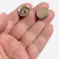 Пуговицы на ножке, металлические, d=18 мм, набор 10 шт., глянцевые, цвет золотой