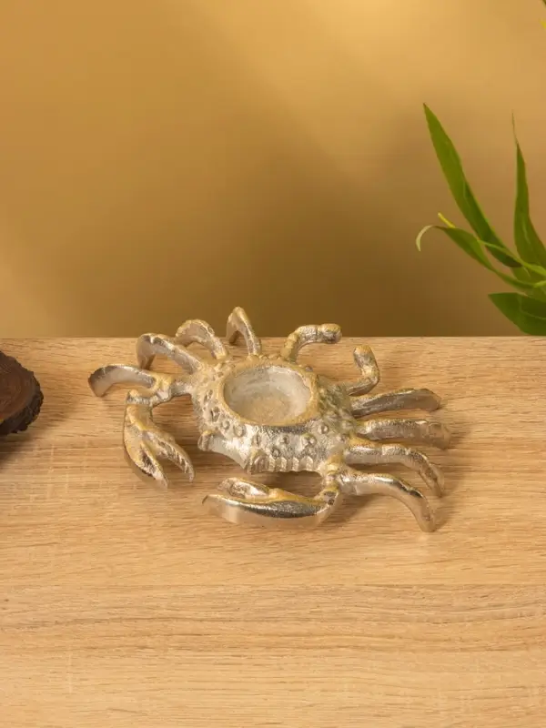 Подсвечник «Крабик», 19×13×3.5 см, алюминий Подсвечник «Крабик», 19×13×3.5 см, алюминий