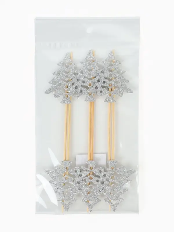 Шпажки "Серебряные елочки", набор 6 шт.