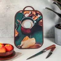 VETTA Доска разделочная "Кофе", 37x25х1,2см, полипропилен, 2 дизайна