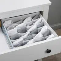 Органайзер для хранения белья Доляна &laquo;Лагуна&raquo;, 24 ячейки, 30&times;30&times;10 см, бирюзовый