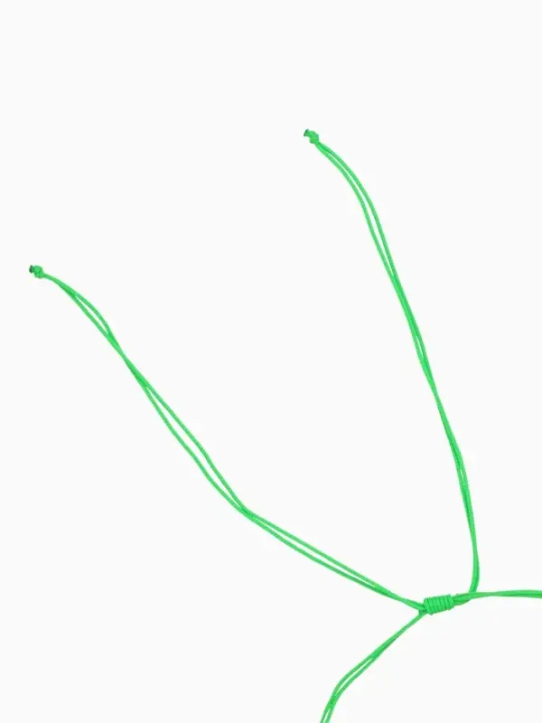 Браслет на ногу, анклет, длина 20 см, белый, зелёный Браслет на ногу, анклет, длина 20 см, белый, зелёный