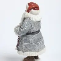 Фигурка полистоун &laquo;Дедушка Мороз в серой шубке&raquo; 7.5&times;5.5&times;13 см