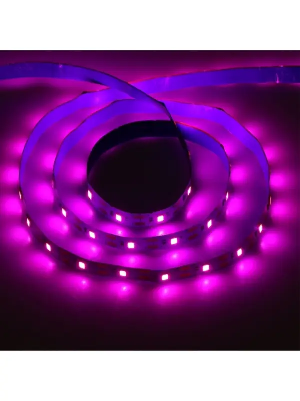 Фитолента для растений Luazon Lighting, светодиодная, 6.2 Вт, 1 м, IP20, 5 В, 60 LED/м, диммер, USB, SMD5050, мультиспектральная